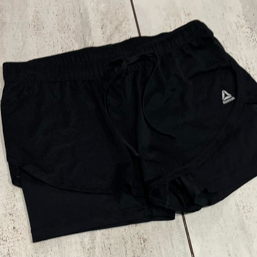 Reebok Black Athletic Shorts Lightweight Moisture-Wicking